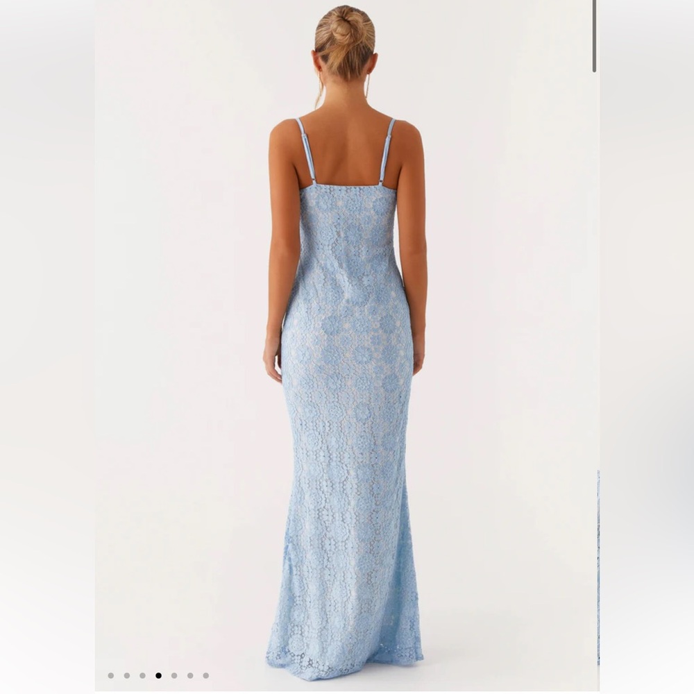 Peppermayo Light Blue Lace Maxi Dress - Picture 3 of 4